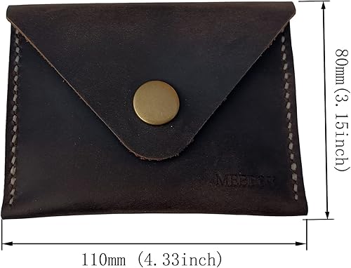 Miniatura 2 de Handmade Business Credit ID Card Case Card holder Pocket Credit Card Holder Slim Wallet Leather front pocket Wallet Coffee