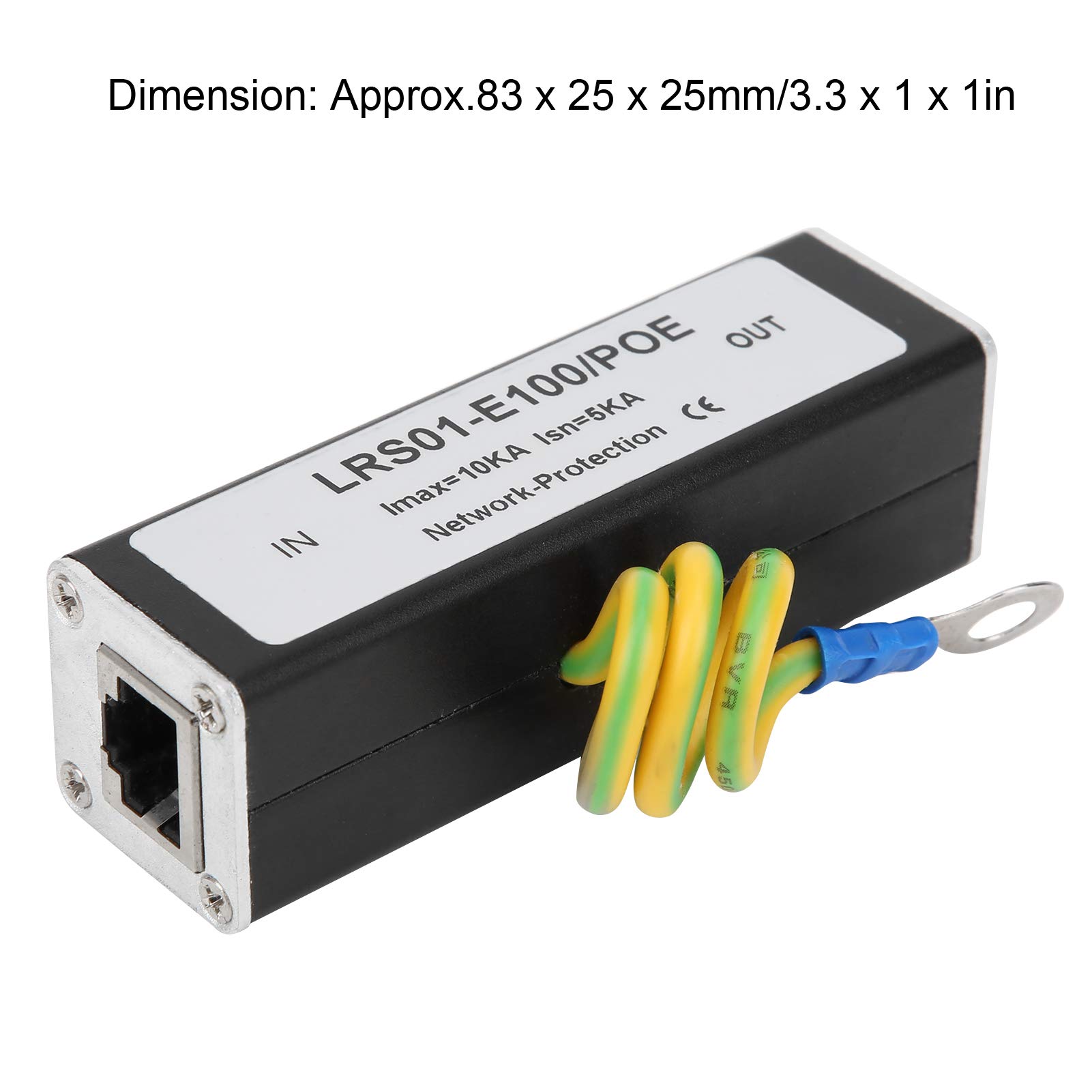 Protezione Contro Le Sovratensioni Ethernet, Dispositivo Scaricatore di Reti POE Protezione Contro Le Sovratensioni di Rete Adattatore di Estensione per Dispositivo di Protezione Scaricatore Esterno