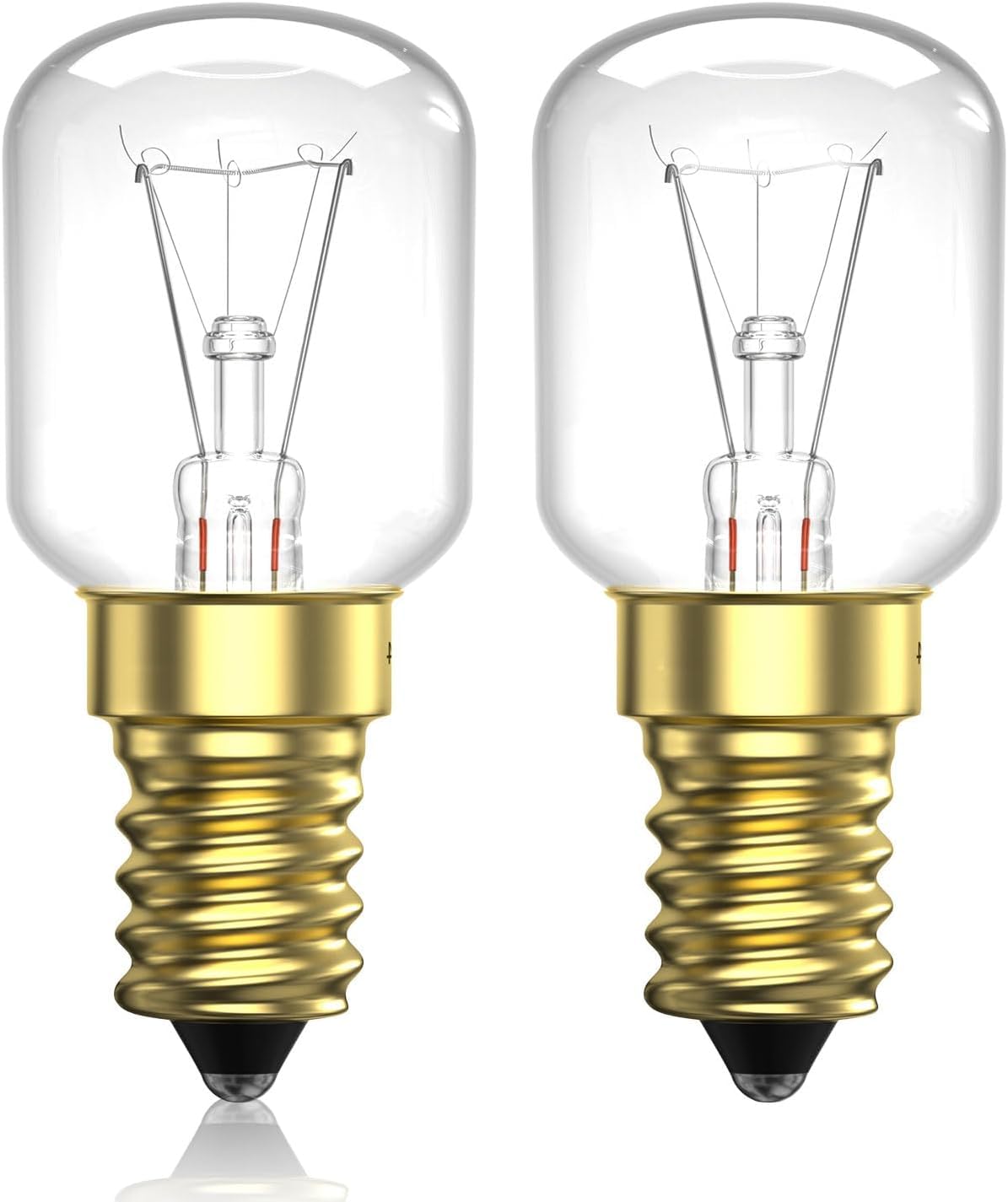 Bonlux 40W E14 Cooker Hood Light Bulb, T25 Dimmable Incandescent Bulbs, Heat Resistant up to 300°C, Warm White for Cooker Hood Bulb Screw, Oven Bulb, Range Hood Lighting (Pack of 2)