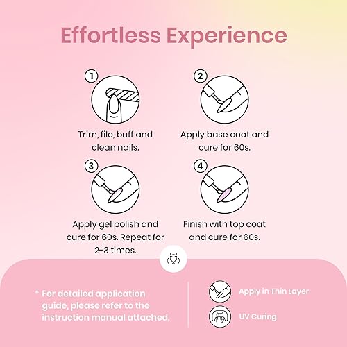 Miniatura 7 de Beetles - Esmalte de uñas de gel perlado, 6 colores brillantes, blanco perla, rosado, morado, sirena, para usar con lámpara UVLED, efecto de hilo,