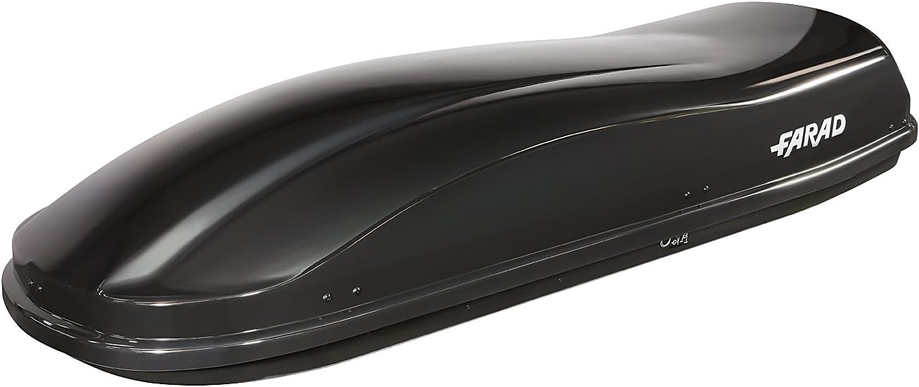 Box Auto Farad 480 Litri Nero Lucido - Per Auto E Caravan, Portata 75 Kg, Chiusura A Chiave - Foto 2