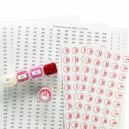 Color Number Stickers Kits, 546 Labels For Diamond Painting Storage Box, Diamond Painting Accessories Tools Containers Jars Bottles Stickers For Adults And Kids(5 Sheet) #TOP1