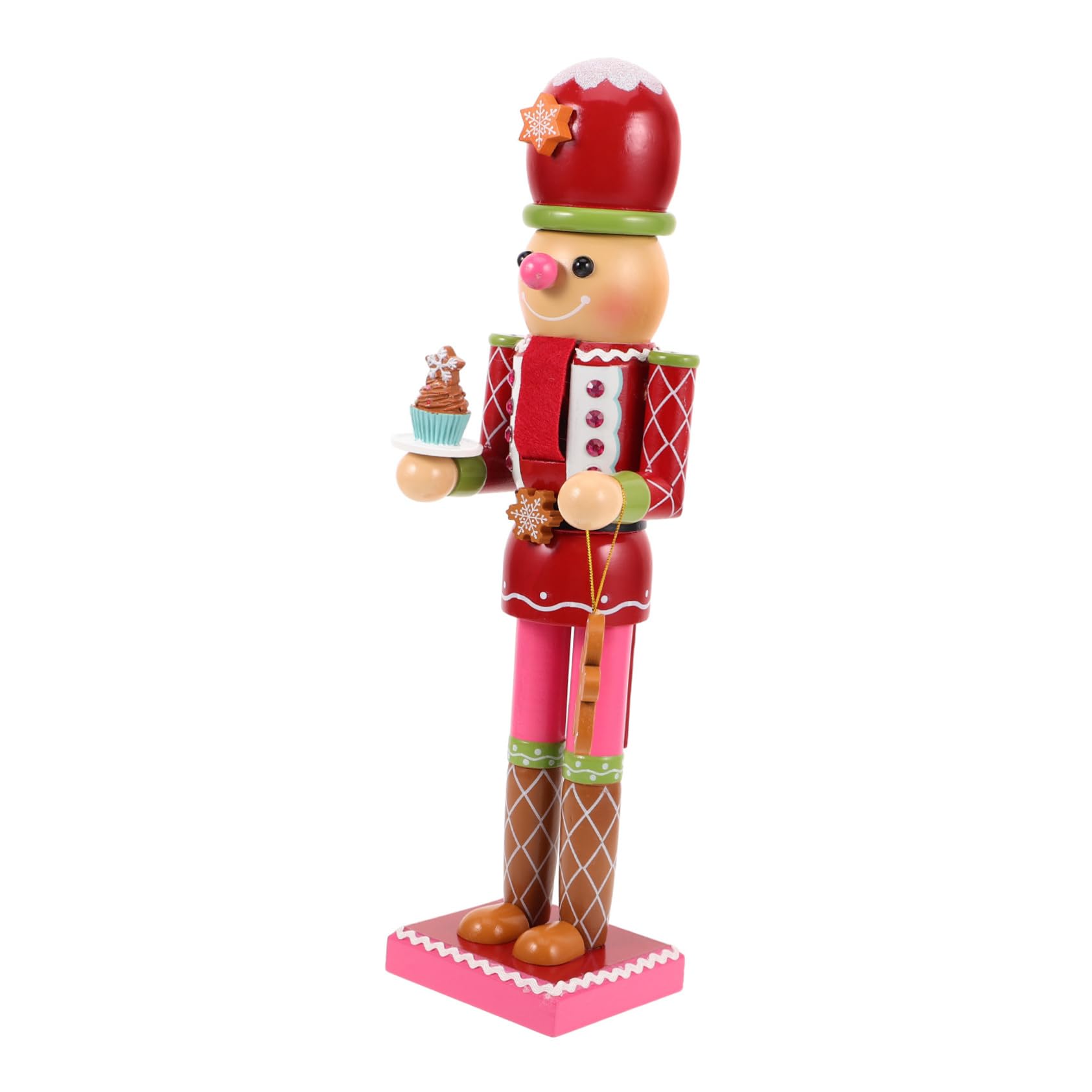 VICASKY Schiaccianoci Soldato Omino di Pan Speziato Decorazione per Casa in Legno Ornamento da Tavolo per Feste di Natale