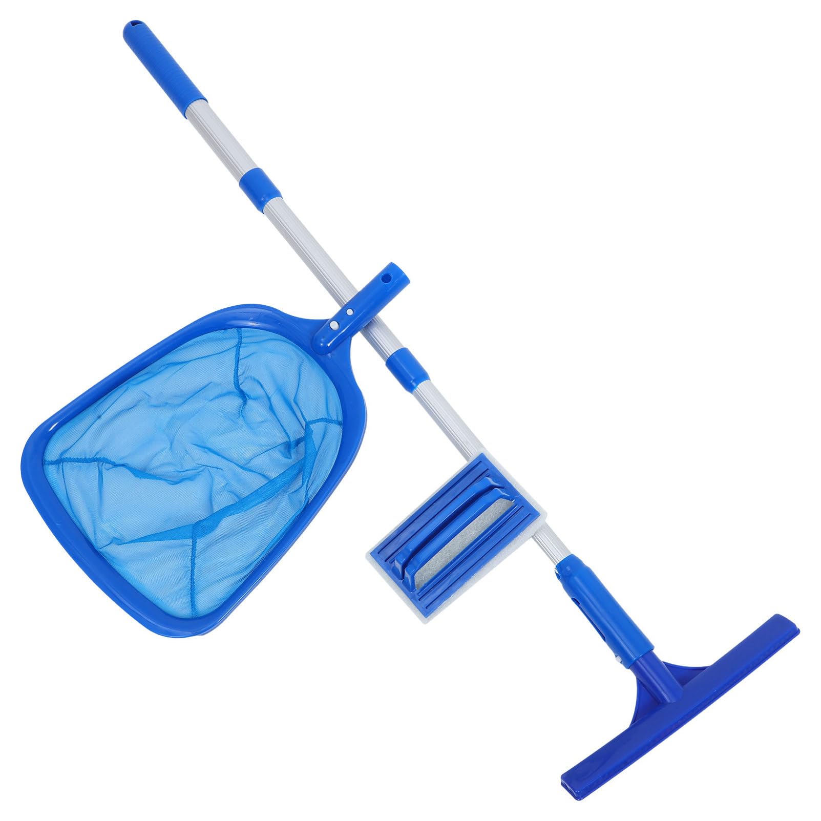 INOOMP Poolreinigungsset Mit Teleskopstange Gummibürste Schwamm Und Kescher Vielseitige Reinigungslösung Für Schwimmbecken Teiche Und Langlebige Poolzubehör Für Klare Wasserpflege