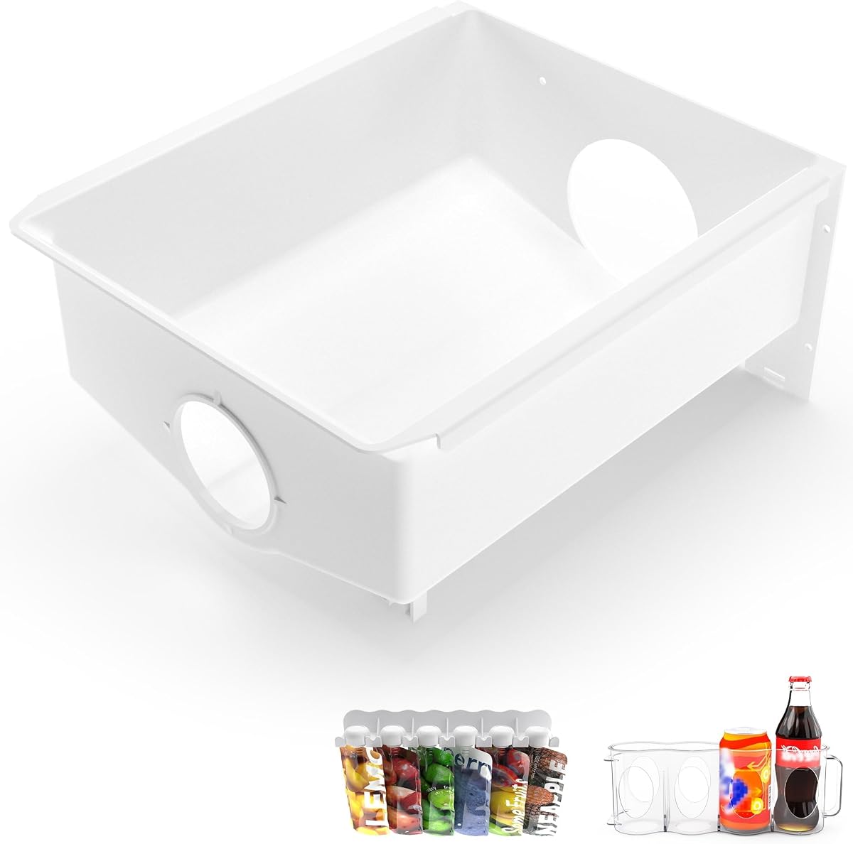 Upgraded W10670845 WPW10670845 Ice Maker Replacement | Compatible with Whirl-Pool Ken-More AMA-na Refrigerator Parts PS11757044 Fits for AP6023698 Whirlpool Ice Bucket Replacement