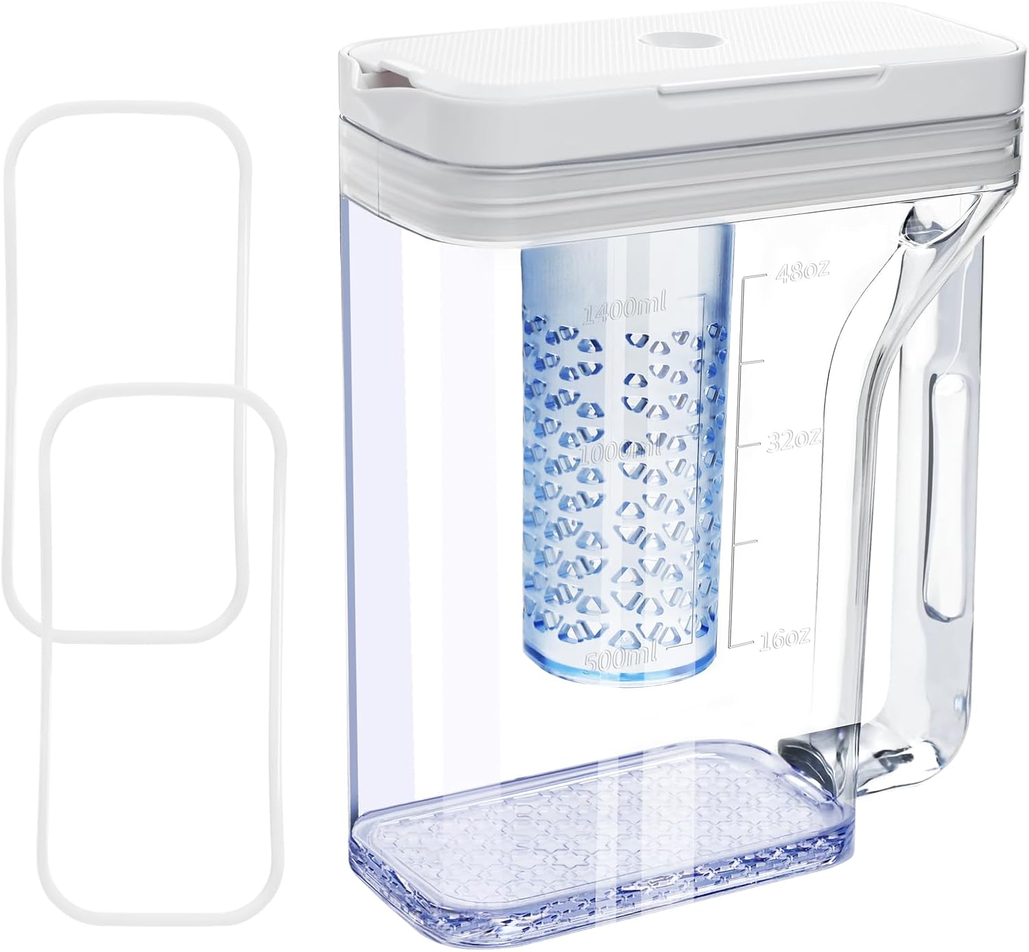 Upgraded Refrigerator water Pitcher DA97-17395A Compatible With Samsung Fridge water Reservoir, Double sealing Fridge reservoir NO leak, Water Tank Fit Samsung Refrigerator (White)