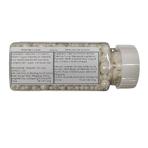 Miniatura 7 de Confeti comestible de azúcar perla blanca 120g 4.2oz para hornear, confeti para pasteles, cupcakes, coberturas de helado, decoración de galletas,