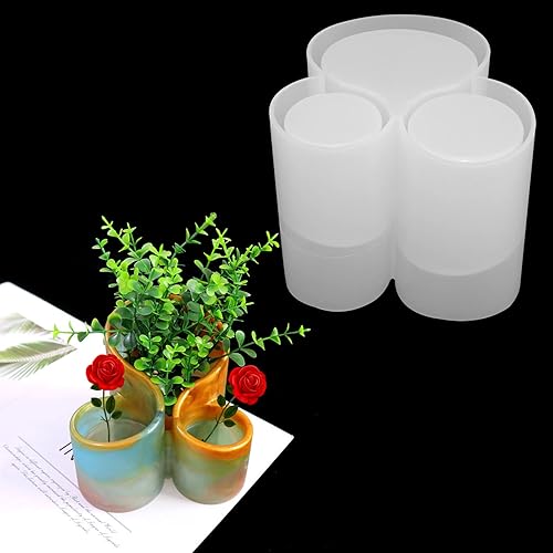 Miniatura 6 de Molde de resina de silicona grande 3 en 1, caja de almacenamiento de silicona, molde organizador de maquillaje, bandeja para bolígrafo, soporte para