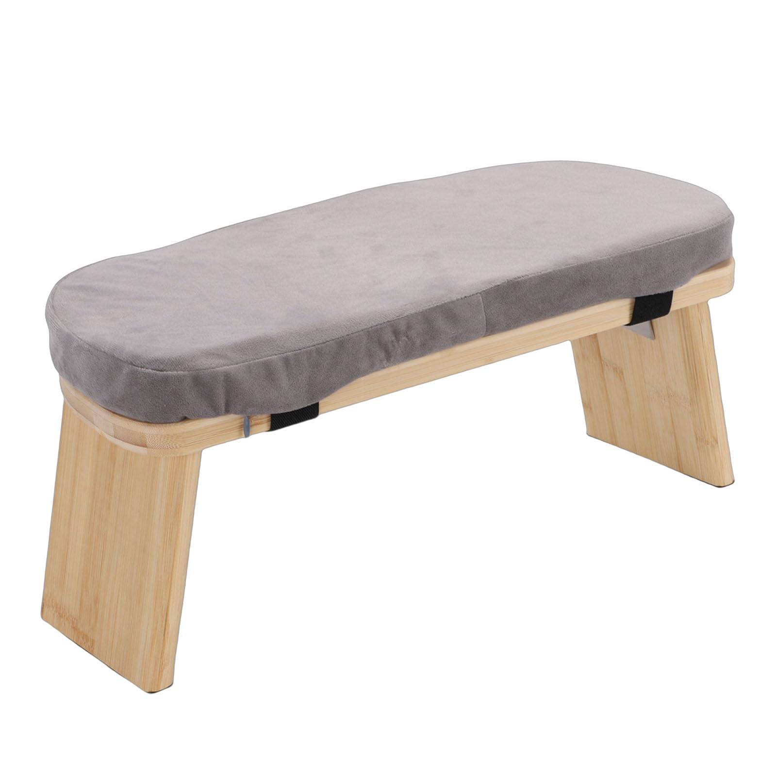 Topiky Meditationsbank, Klappbarer Kniehocker aus Holz mit Kissen für Entspannung, Teezeremonie zu Hause, Zen-Meditationshocker für Yoga