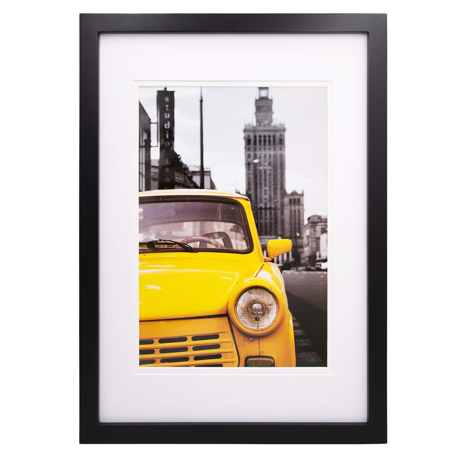 Buy Egofine A3 picture frame, black, made of solid wood and plexiglass