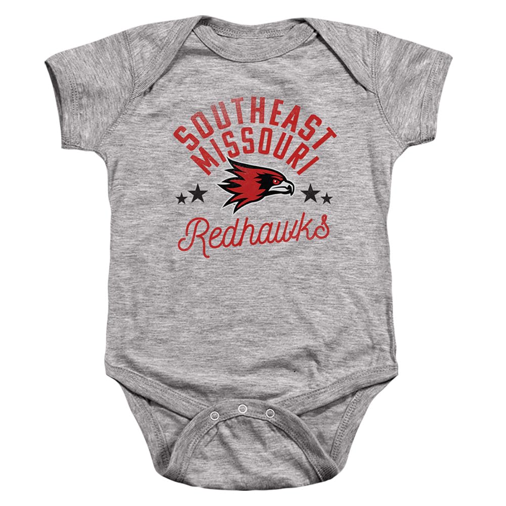 Southeast Missouri State University Official Redhawks Unisex Infant Snap Suit for Baby,Athletic Heather, 12 Months