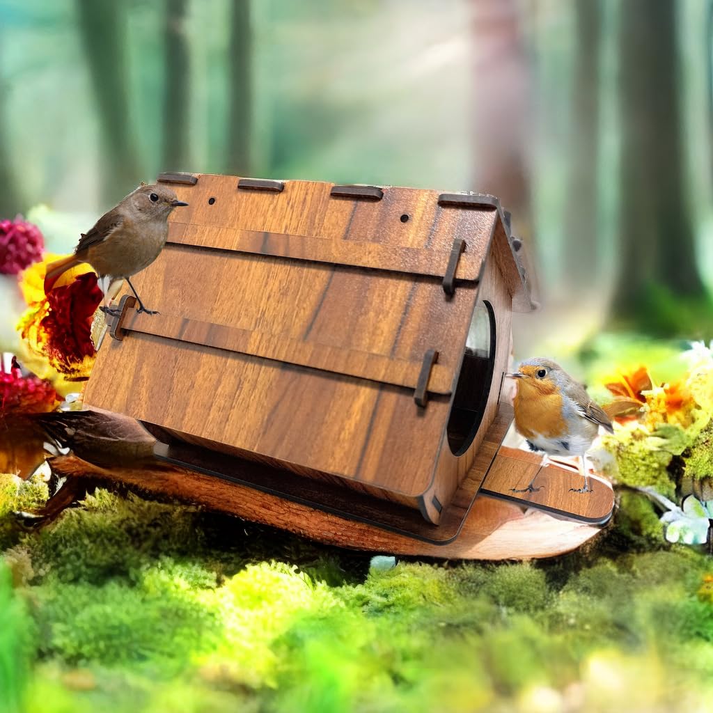 VNOCKD Wooden Bird Nest | Hanging Wooden Bird House for Balcony, Window and Garden | Small Birds Sparrow, Finches Handmade Bird Friendly Wooden Hanging for Home Decor & Garden (B0BZH9NDV5) Amazon Price History, Amazon Price Tracker
