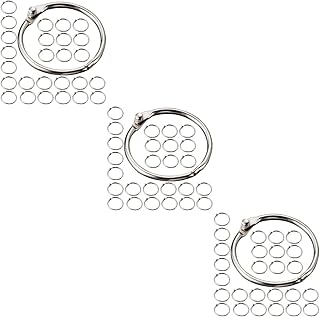 Ciieeo 150 Peças Chaveiro Chaveiro Anéis Fichário De Scrapbook Fichário De Escritório Fichários De Metal 6 Fichários De Folhas De Papel Fichário Anel De Metal Joural Fichário Anel Diário