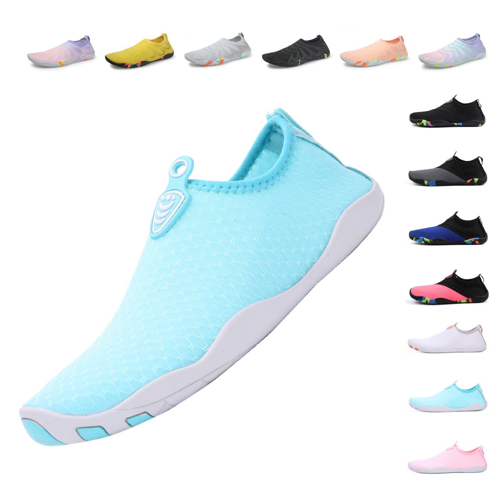 Fadezar Zapatos de Agua Hombre Mujer Escarpines Secado Rápido Respirable Antideslizante Barefoot Zapatillas