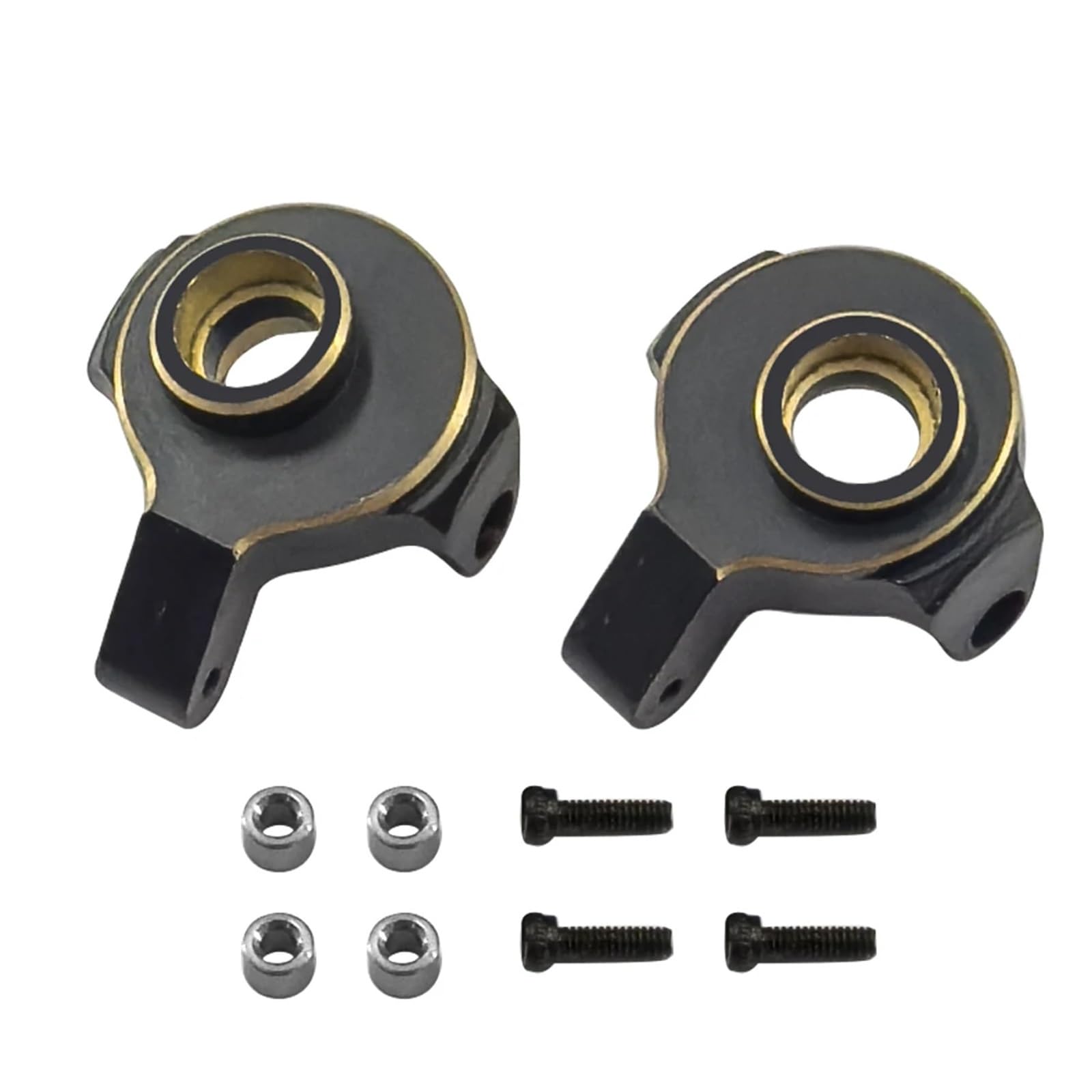 Für Axial Für SCX24 AXI00001 C10 AXI00002 AXI00006 Für Bronco 1/24 Rc Auto Schwarz Messing Achsschenkel Upgrade Teile RC Zubehör