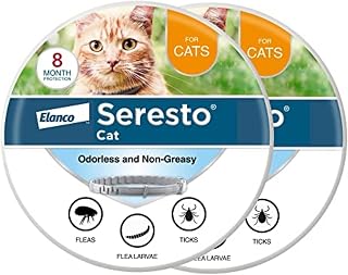 Seresto Cat Flea & Tick Collar - Vet-Recommended 8-Month Protection, Kills on Contact, Pack of 2 for Cats & Kittens