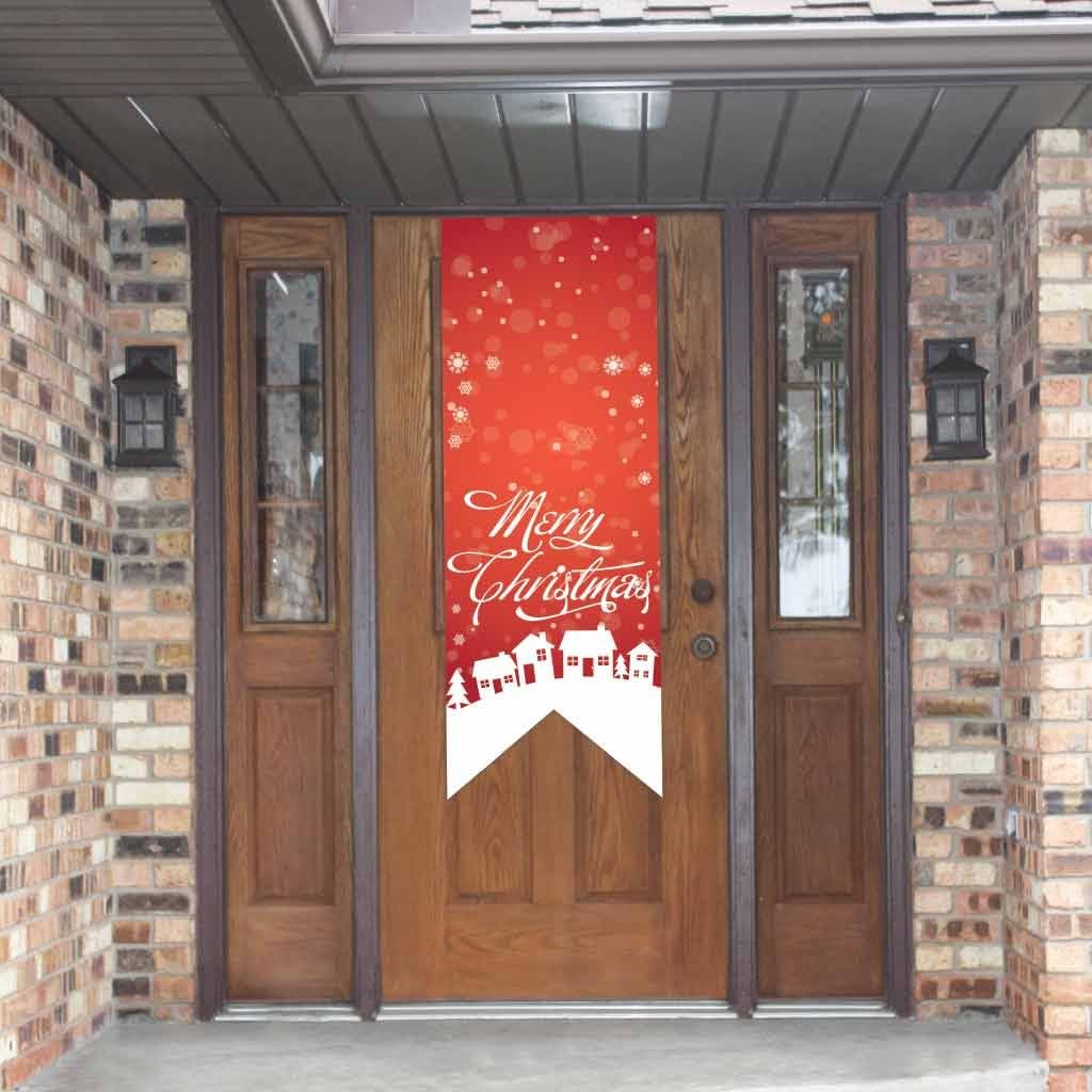 VictoryStore Yard Sign Outdoor Lawn Decorations: Christmas Door Vinyl Banner - Merry Christmas