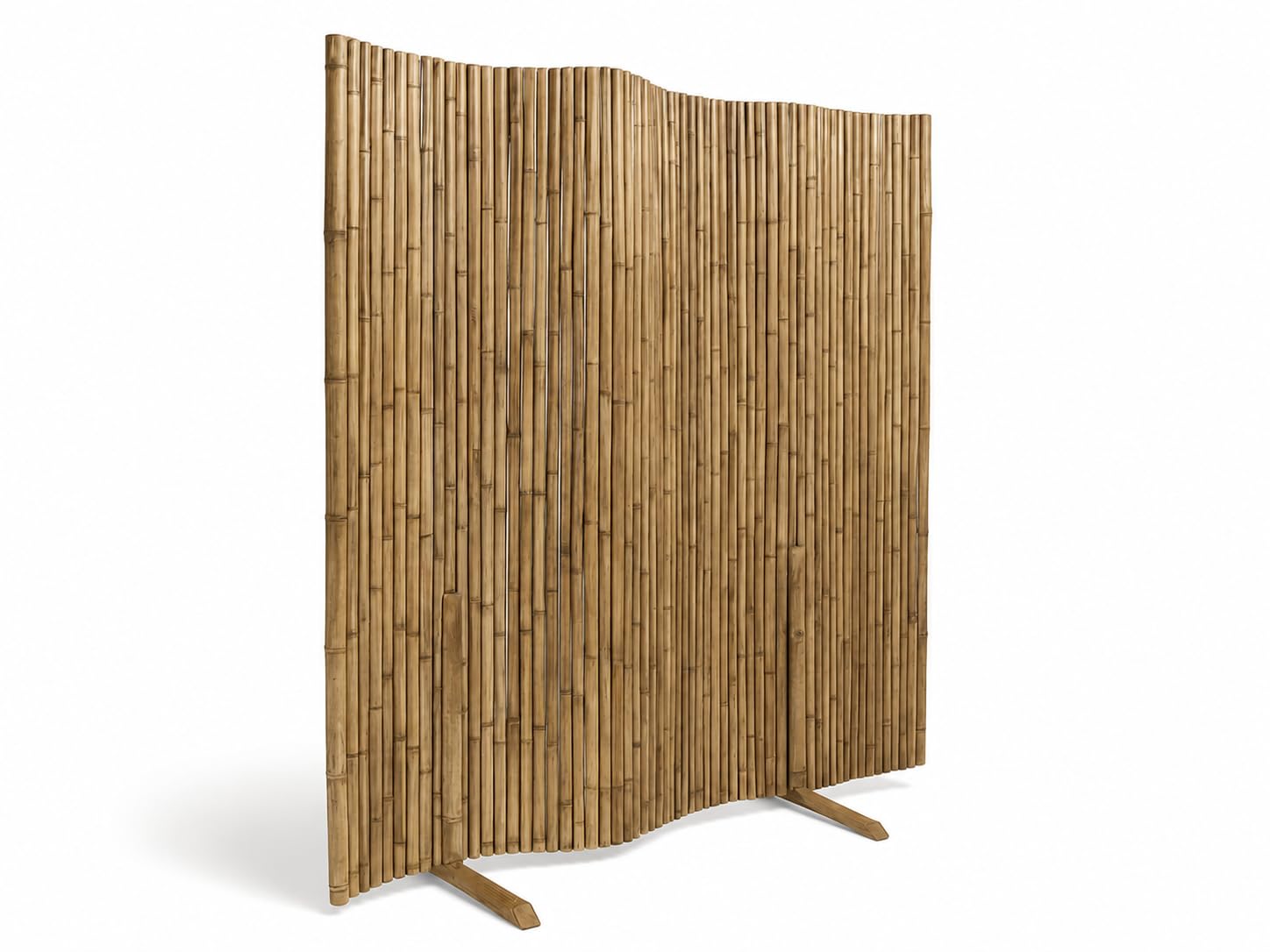 Brigros - Paravento da Esterno in Bamboo Naturale, Separè Frangivista per Giardino Terrazzo e Balcone, Schermo Privacy Decorativo Outdoor, 180x170 cm
