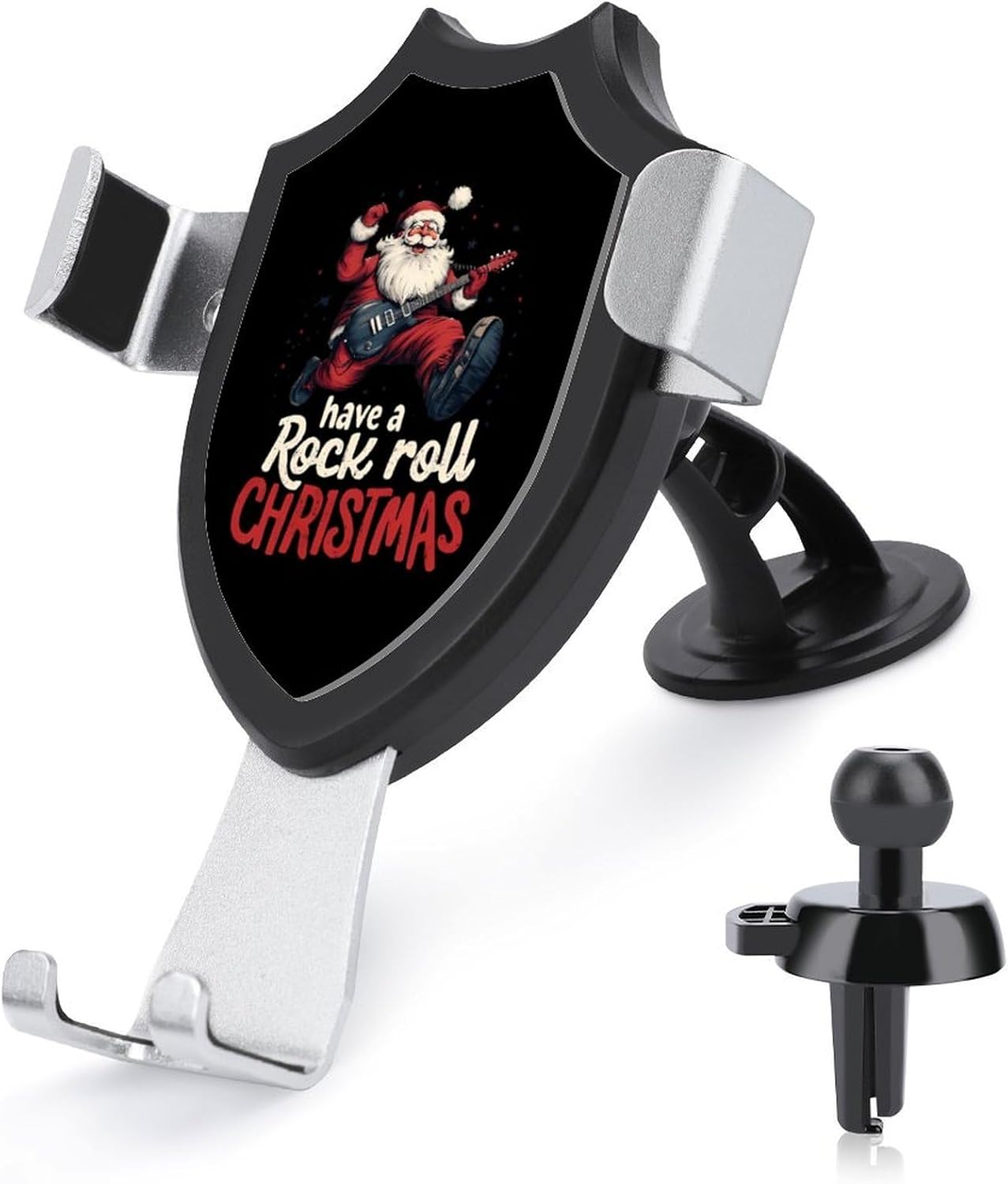 Rock Roll Christmas Playing Guitar Car Phone Holder Mount