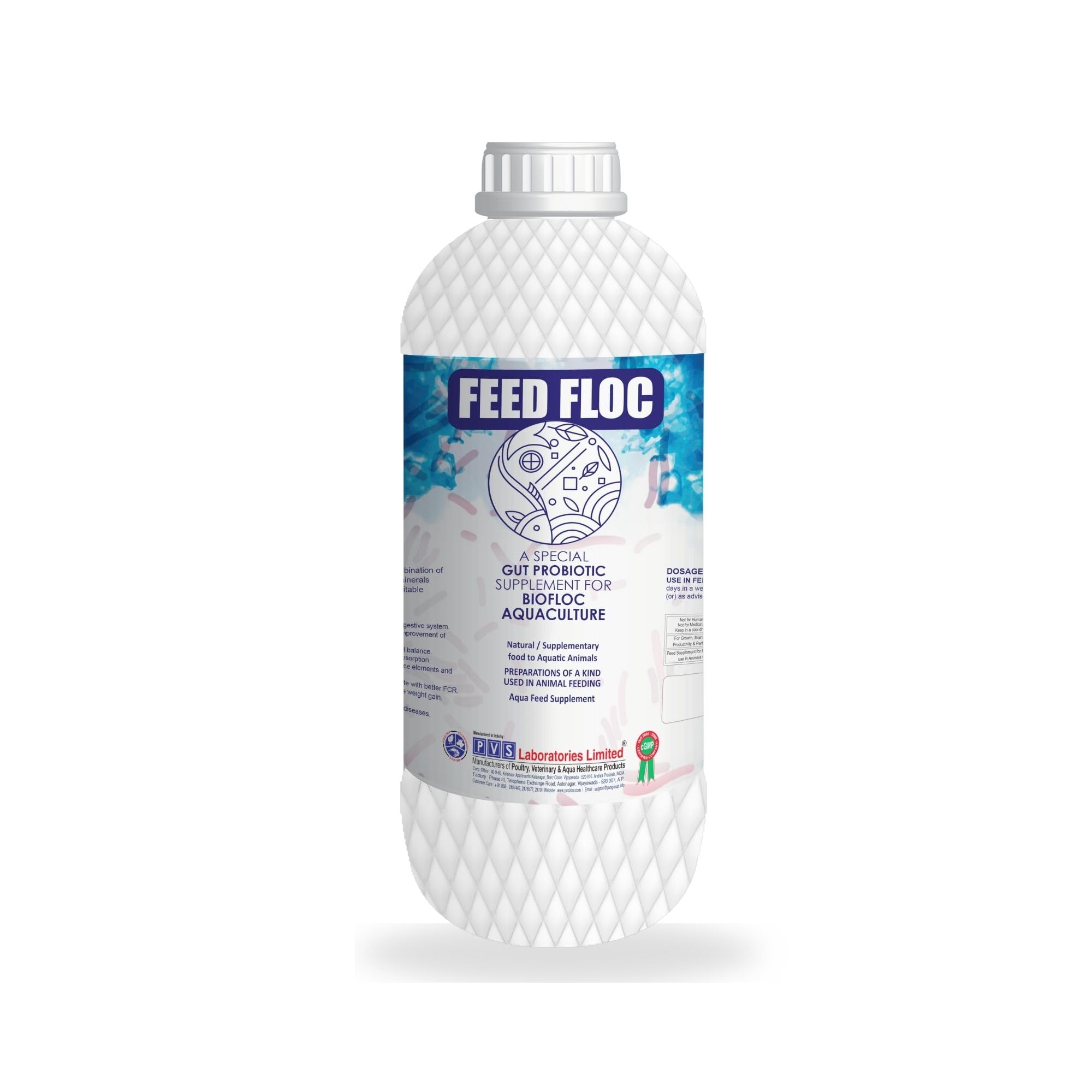 PVS LABORATORIES LIMITED Feed Floc 1lt Especially Designed Gut PROBIOTIC for BIOFLOC Aquaculture - Aquaculture Feed Supplement (B08GC9HTWB) Amazon Price History, Amazon Price Tracker