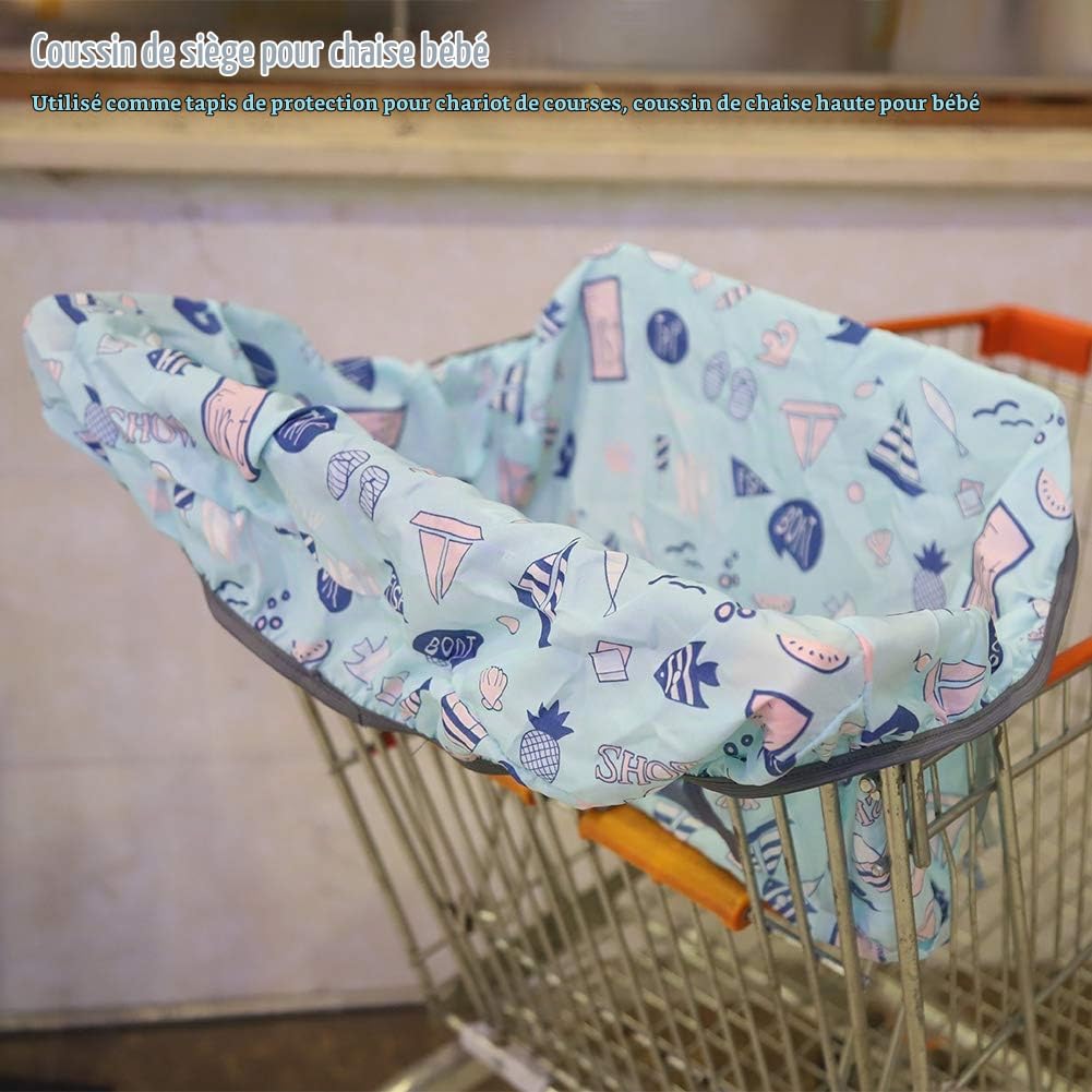 Nikou Couverture de Chaise de Caddie, Coussin Souple de Couverture de siège de bébé de Chariot portatif