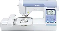 Brother Máquina de bordar PE900, 193 designs embutidos, área de aro de 12,7 cm x 17,7 cm, tela sensível ao toque LCD grande de 9,4 cm, porta USB, 13 estilos de fonte, branco