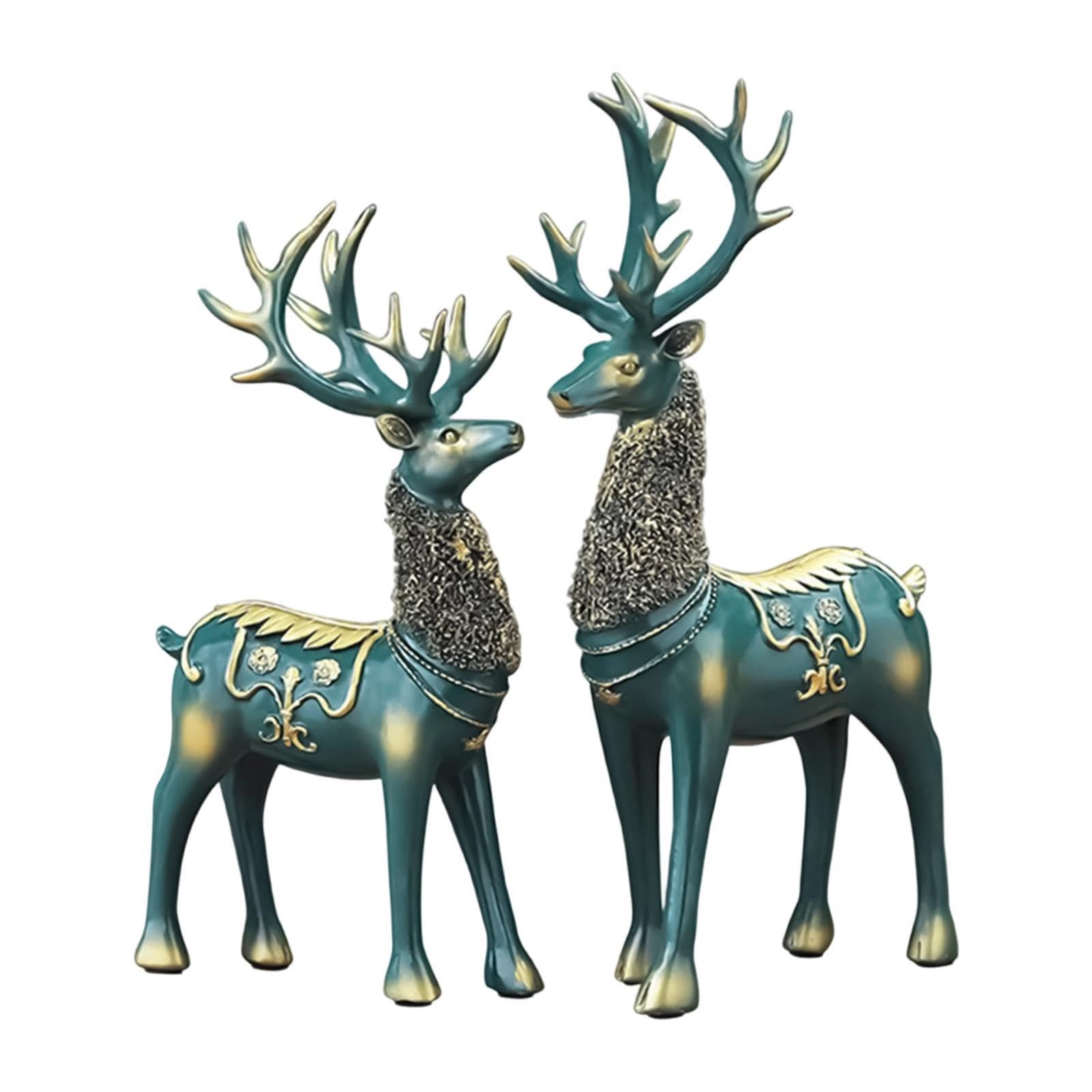 Statuette di Natale Grandi Statue di Animali in Resina Decorazione Casa