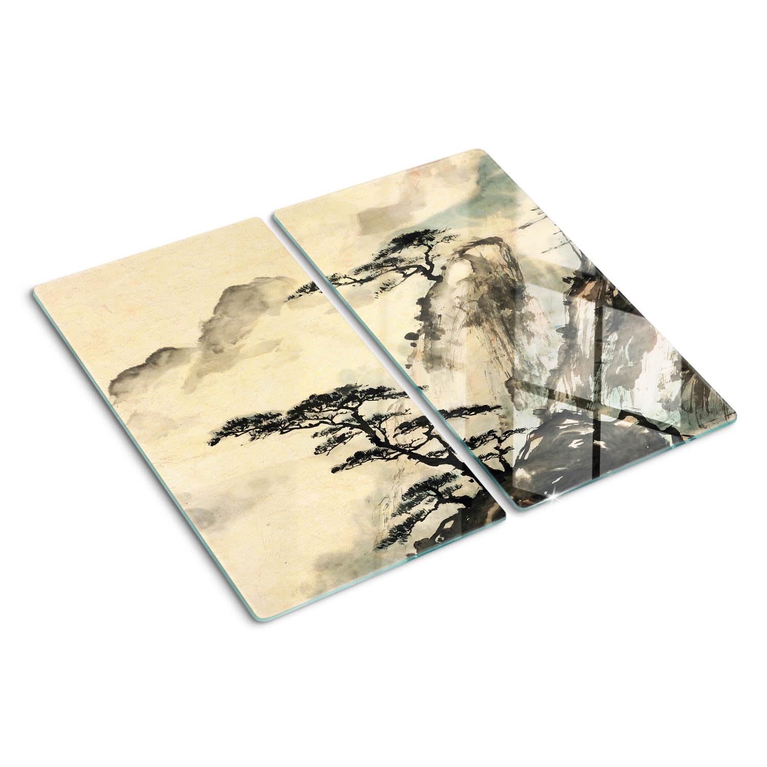 Planche à découper en verre symétrique de 30x52 cm pour décoration