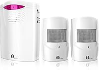 1byone Wireless Driveway Alarm: 1000ft Range Motion Sensor with Extra Loud Chimes, Weatherproof, Expandable Home Security System