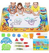 Alfombra Mágica De Agua De Gran Tamaño (80x100 Cm) – Dibujo Con Agua Reutilizable Para Niños – Regalo Educativo Y Sin Manchas