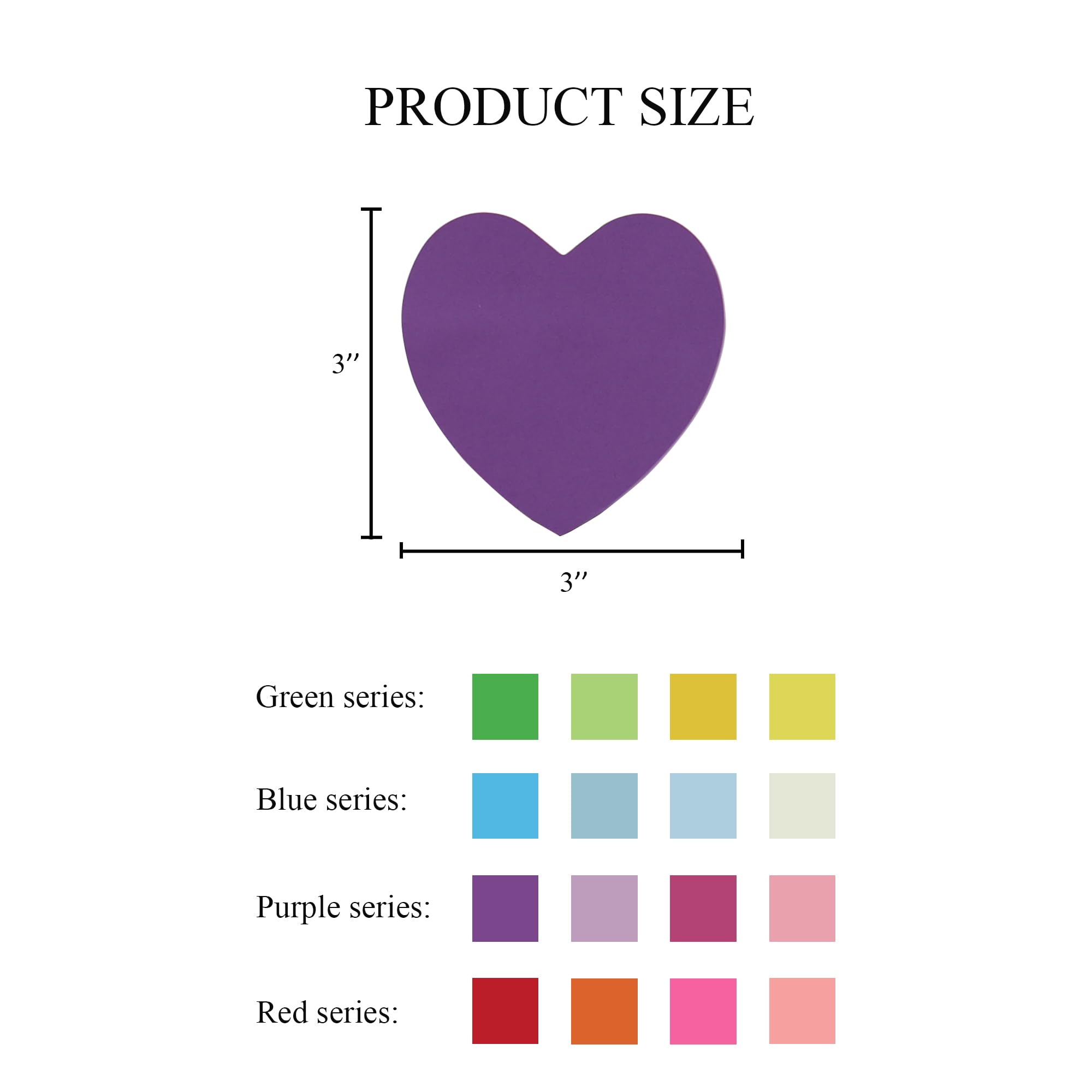 Image secondaire de Lot de 16 Notes Autocollantes en Forme de Cœur - 1200 Feuilles Colorées