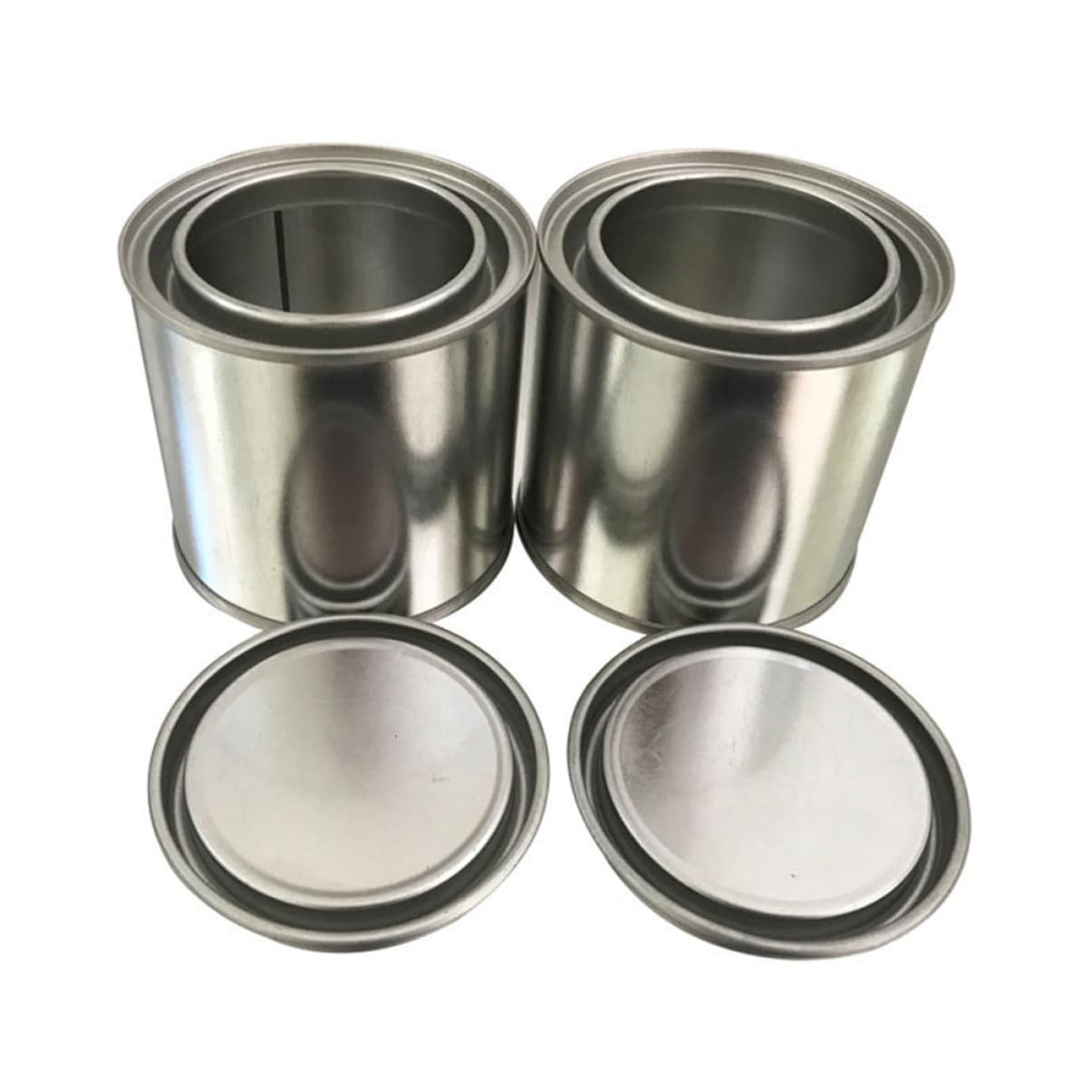 Lata de pintura de hierro redonda botes de 0.3l para almacenamiento de tinta en fábrica