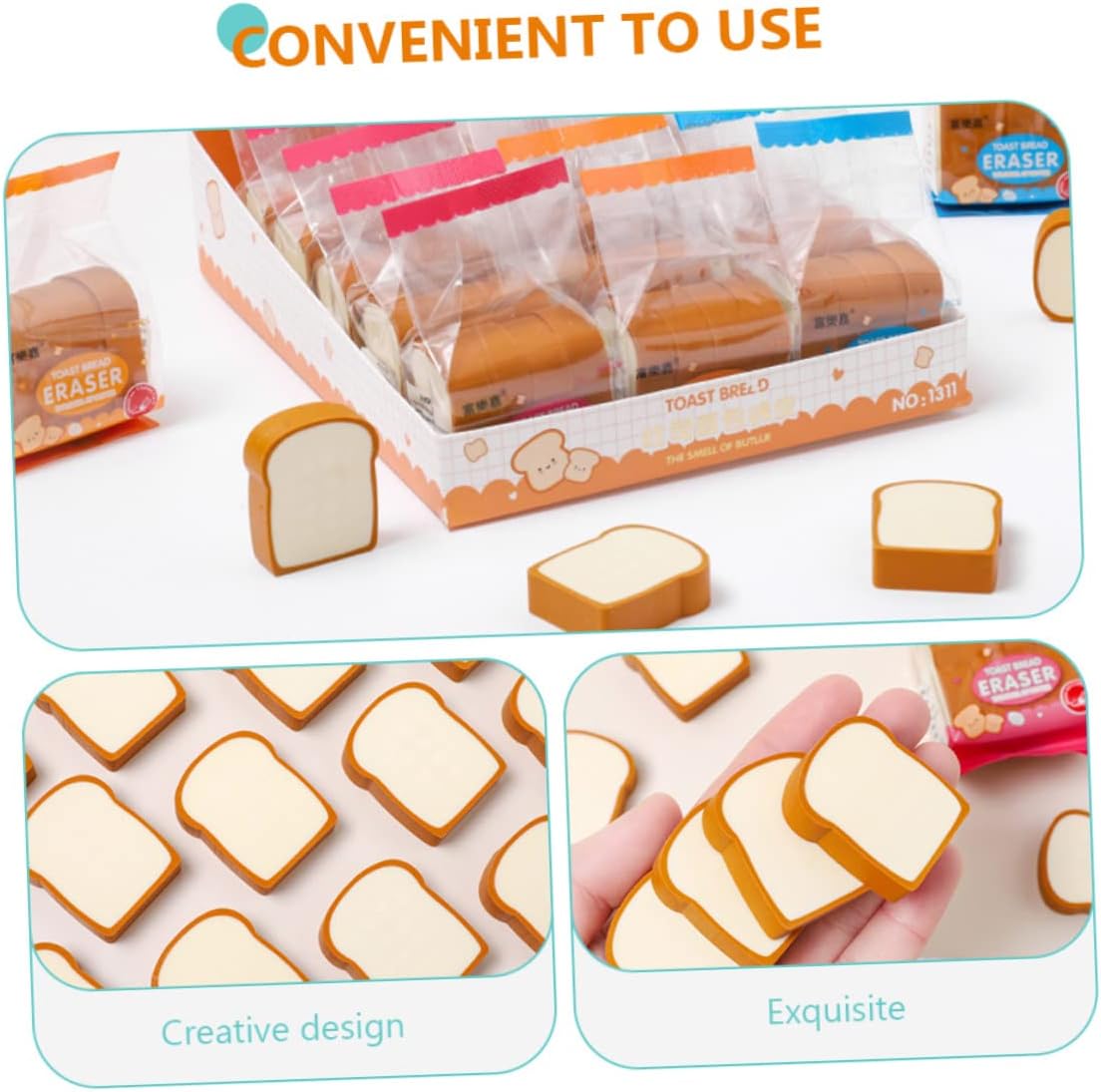 Erasers for School Cool Cartoon Erasers with Creative Shapes