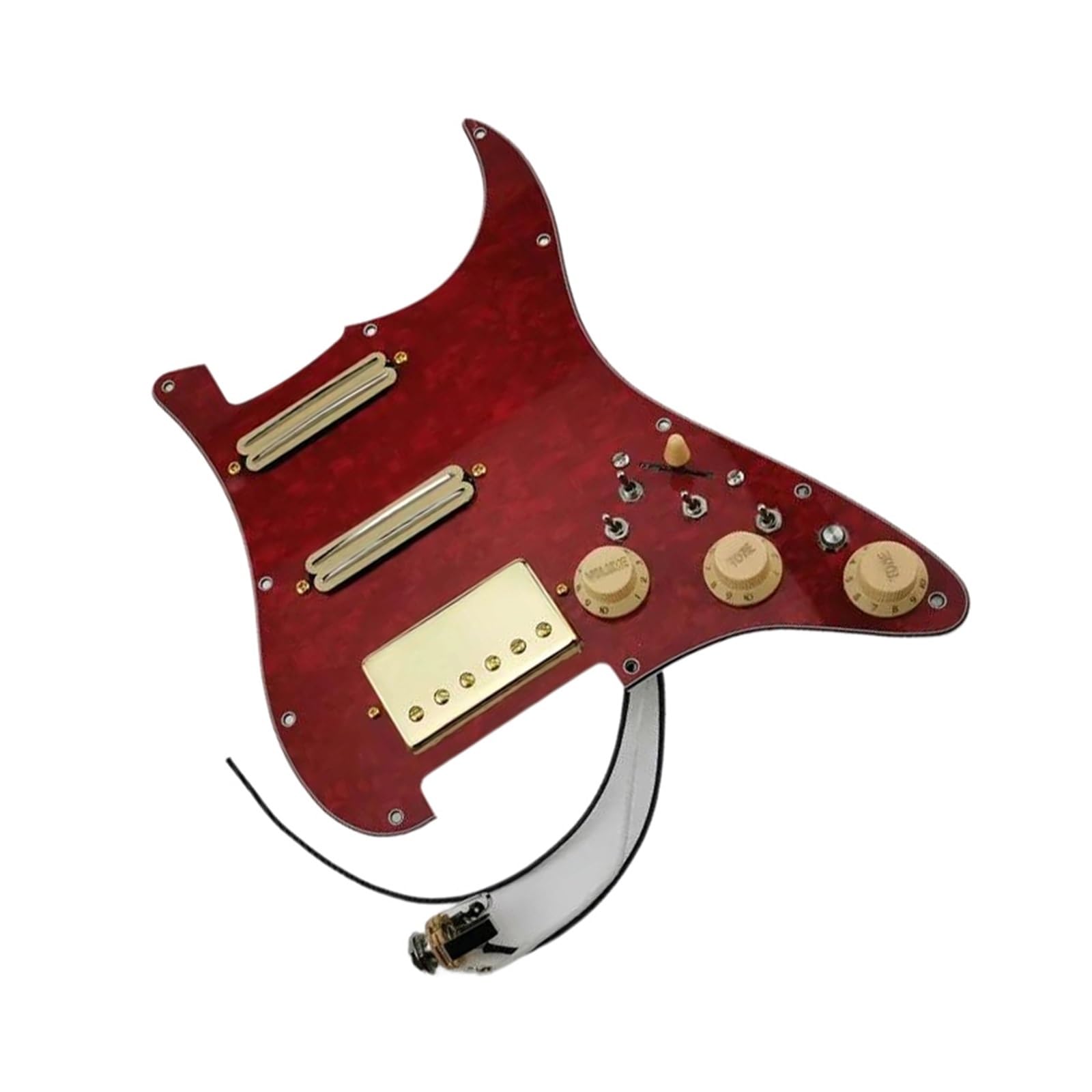 Alnico 5 HSS Con Precable De Pastilla Humbucker Adecuado Para Principiantes Pastillas Del Golpeador De Guitarra Eléctrica(3/4)
