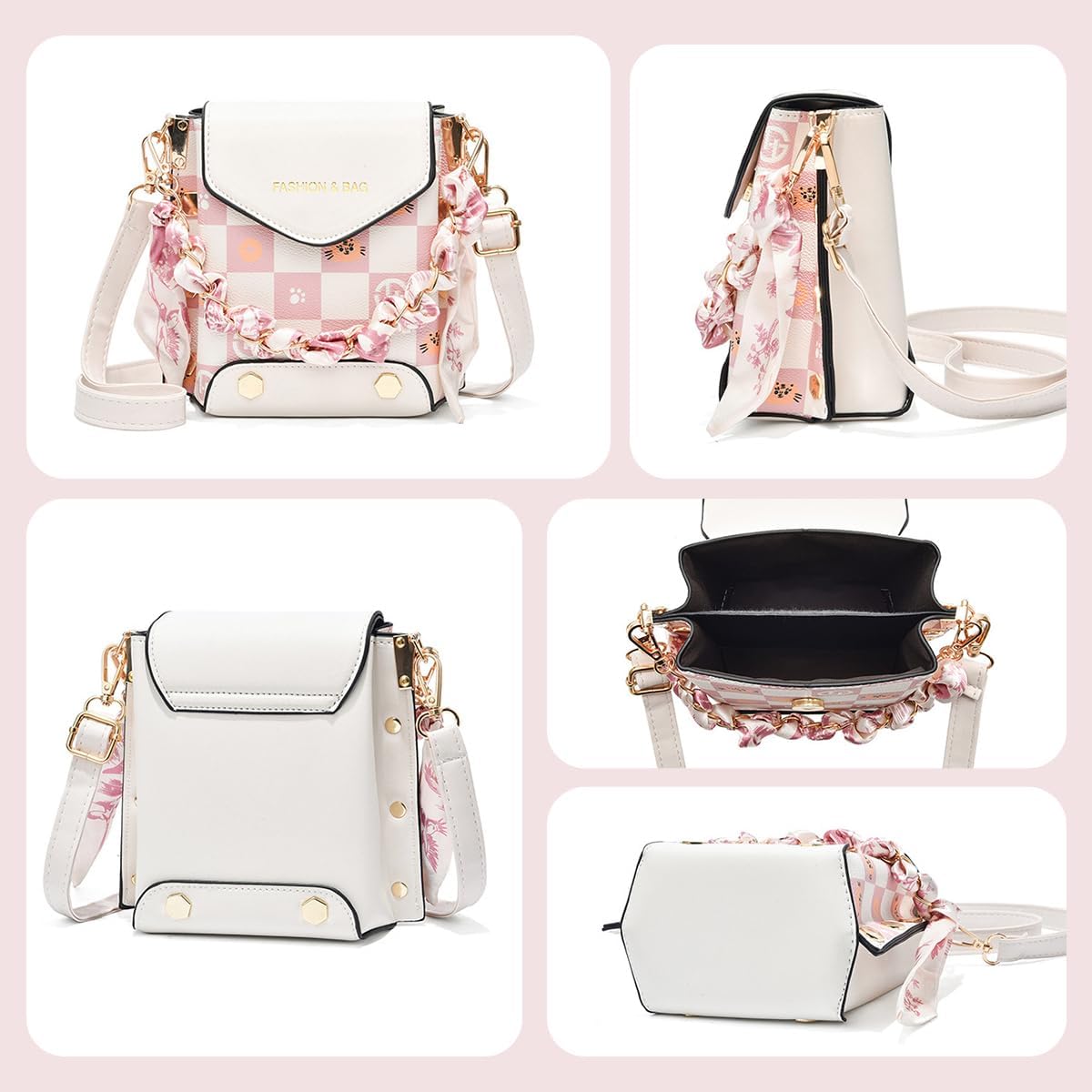 Small Crossbody Shoulder Bag, Cellphone Handbag Wallet Purses with Chain Handle for Women Girls Teens - Image 6