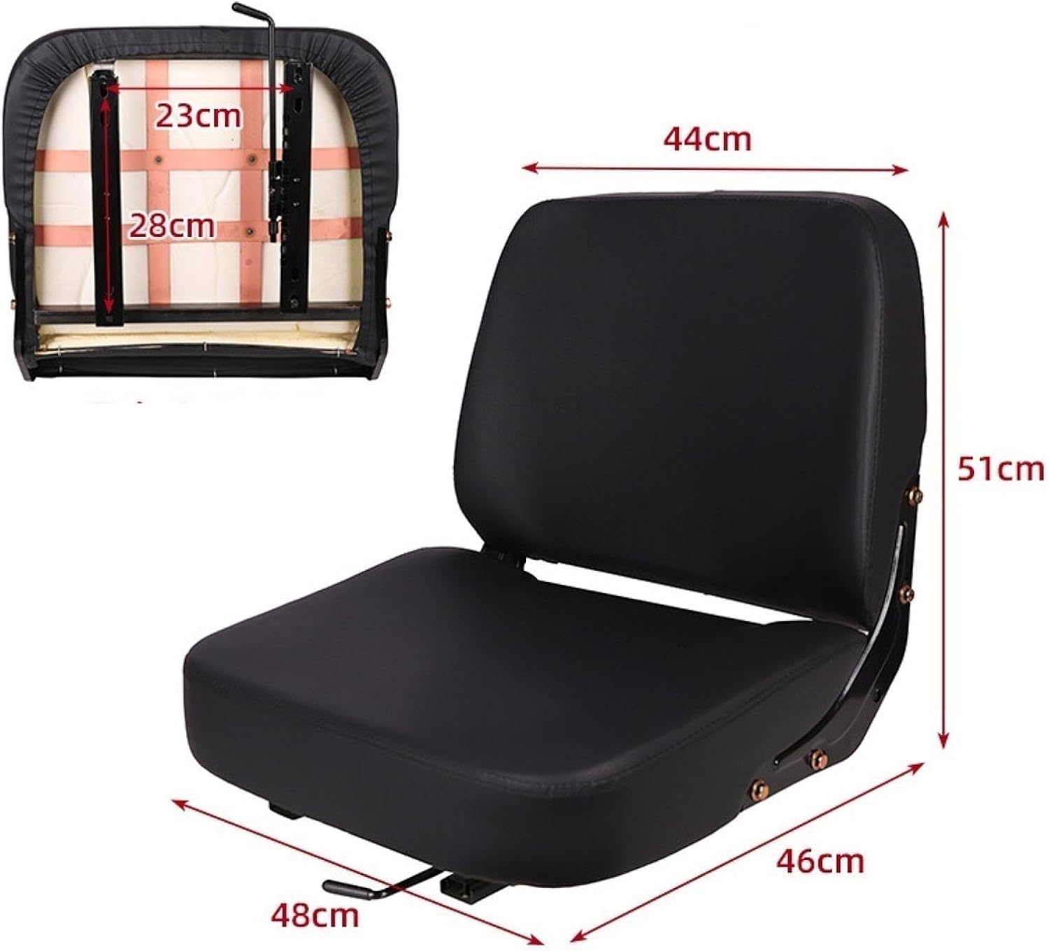 predolo 安定した合成皮革製で、快適で信頼性の高い、農業用車両、トラクター、掘削機用の交換用フォークリフト シートです。, 座