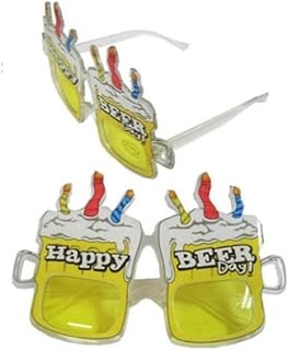 2 Pair Happy Beer DAY / Brithday Novelty Party Eye Glasses