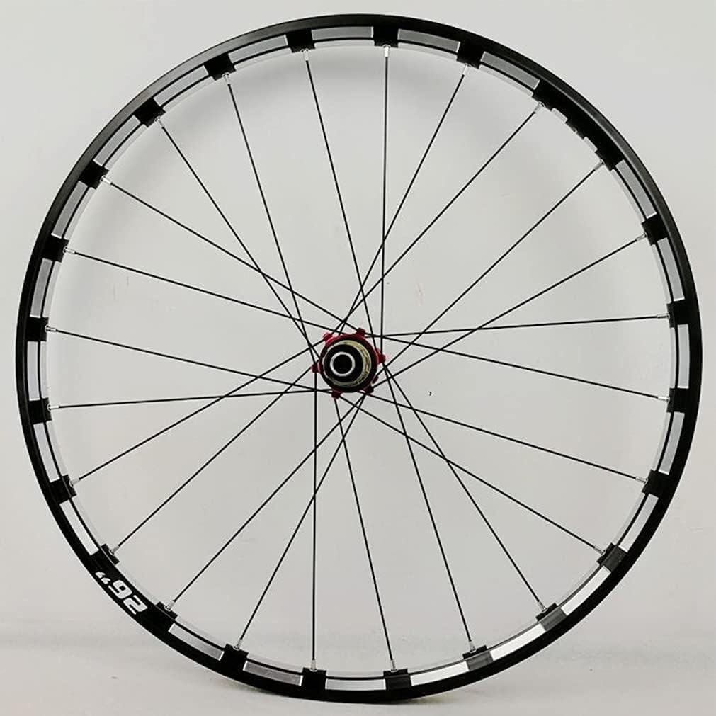 Mountainbike-Laufradsatz 26" 27,5" 29" Barrel Axle Modell Fahrradfelgen Vorder- und Hinterrad 24-Loch-Naben (Red-29)