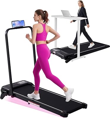 Portable Foldable Walking Pad with Handle Bar and Adjustable Incline, Under Desk Walking Pads Treadmill with Incline and Handles, 3.5HP Folding Electric Treadmills for Home Small, 0.6-7.6MPH, 350LBS