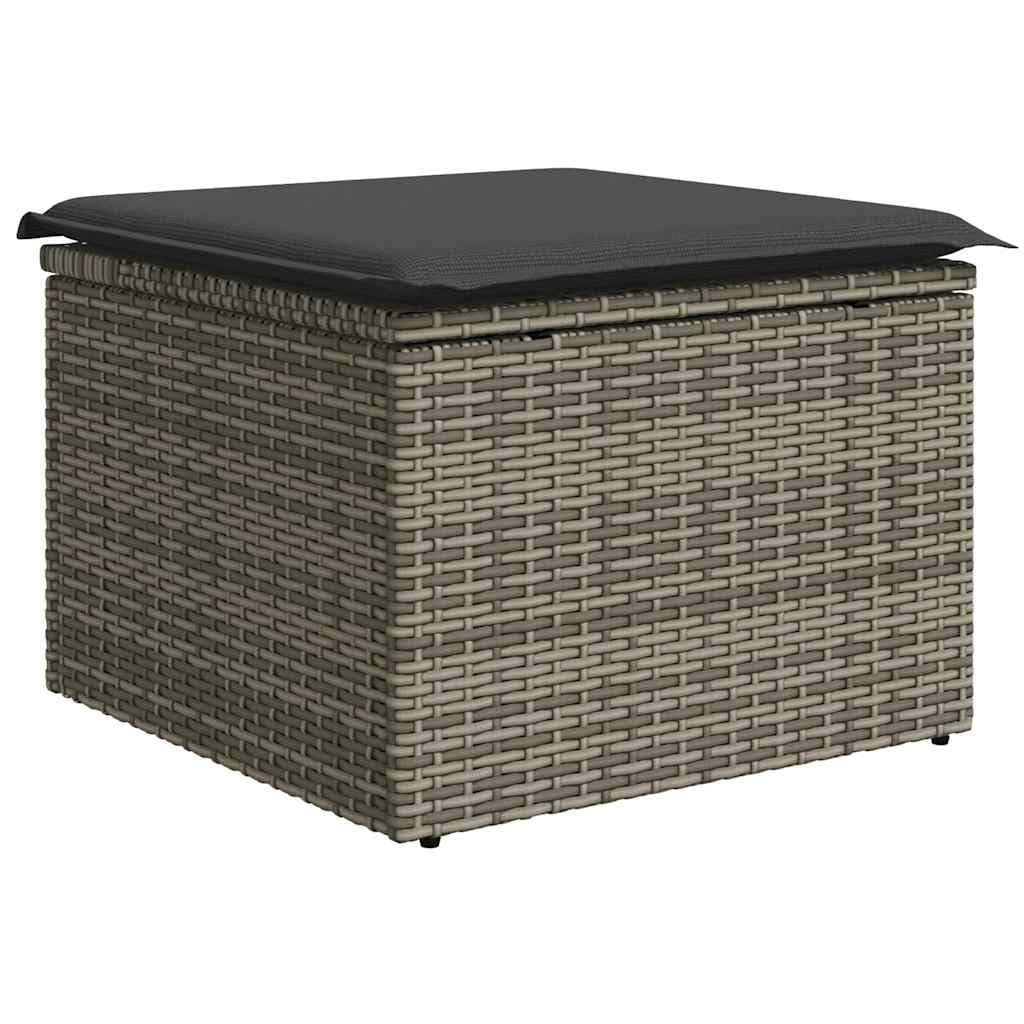 Hothingwell 9-częściowy salon ogrodowy z szarymi poduszkami