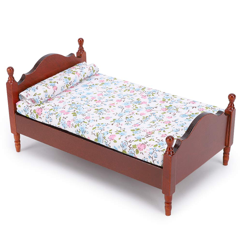 1pc Cama Miniatura para Casa de Muñecas con * de Cama Individual - Cama para Diorama de Casa de Muñecas, Decoración de Habitación * Mueble de Mesa para Coleccionistas y 1pc Cama Miniatura para Casa de Muñecas con * de Cama Individual - Cama para Diorama de Casa de Muñecas, Decoración de Habitación * Mueble de Mesa para Coleccionistas y