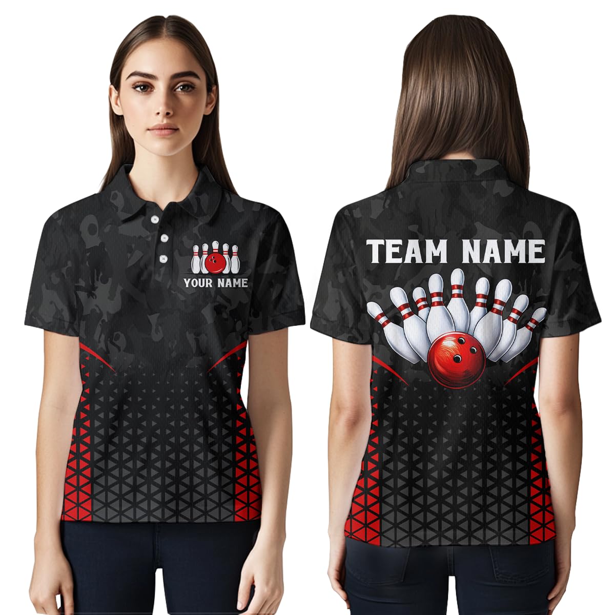 PIONAMZIOZ Bowling Shirt for Men and Women 3D Custom Bowling Jersey Shirts Team Bowling League Polo & Quarter-Zip (US, Alpha, Small, 5X-Large, Regular, Regular, Women Polo)