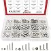 Hilitchi 460-Piece Metric M3 M4 M5 Hex Socket Flat Head Countersunk Bolts Screw Nut Assortment Kit - 304 Stainless Steel
