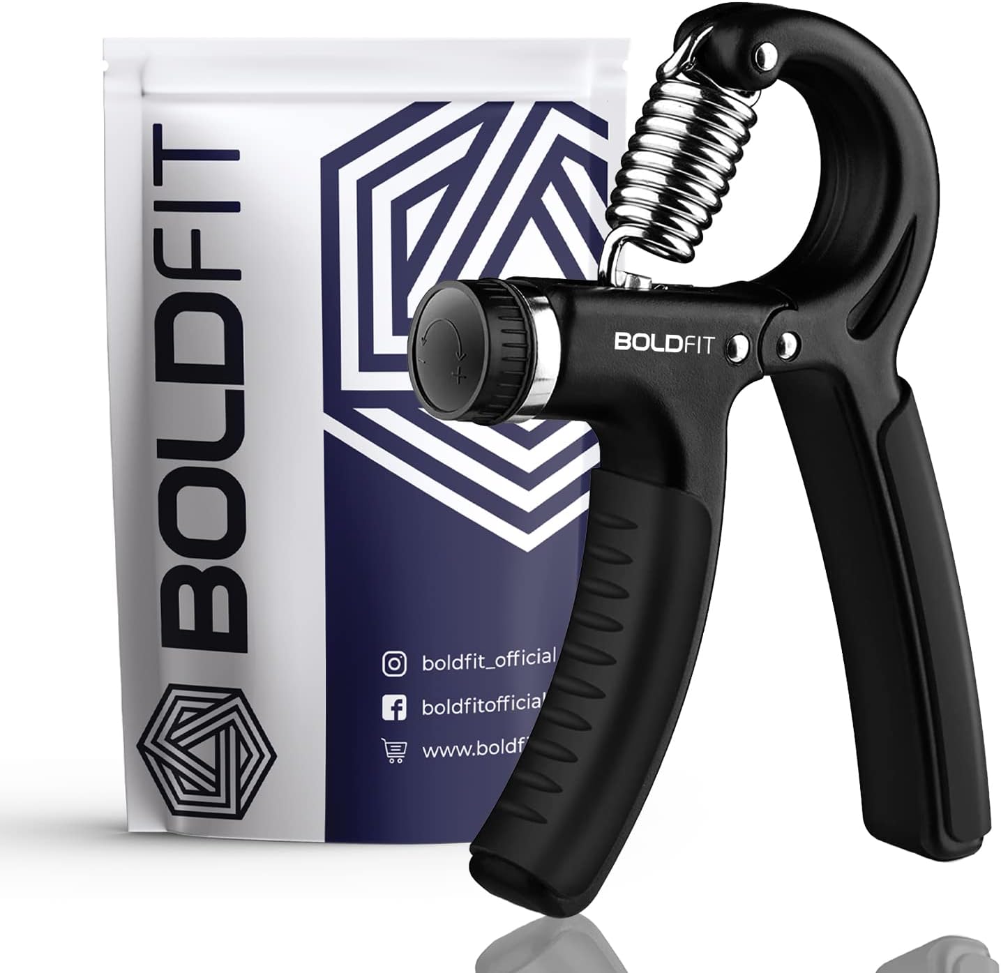 Boldfit Hand grip 40kg Black-Black
