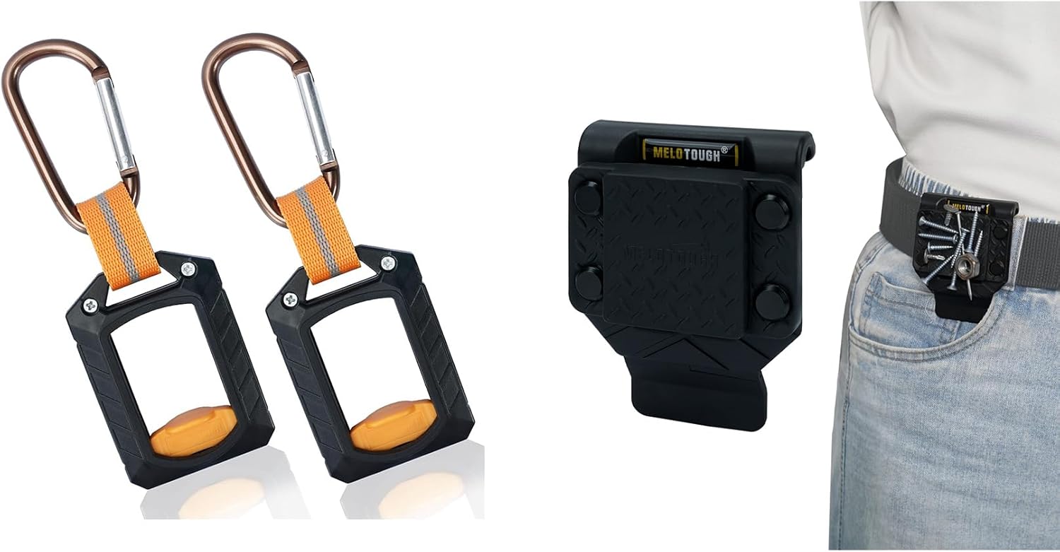 MELOTOUGH 2pcs Zip Tie Holder,Zip Tie Organizer, Magnetic Tool Holder Strong Magnetic Belt Clip