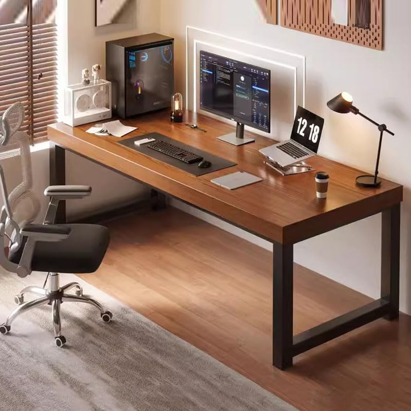 Bureau d'ordinateur 119 cm robuste avec plateau de 40mm et structure métal