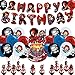 Chucky Party Decorations,Birthday Party Supplies For Horror Movie Character Chucky Party Supplies Includes Banner-Cake Topper-12 Cupcake Toppers - 20 Balloons