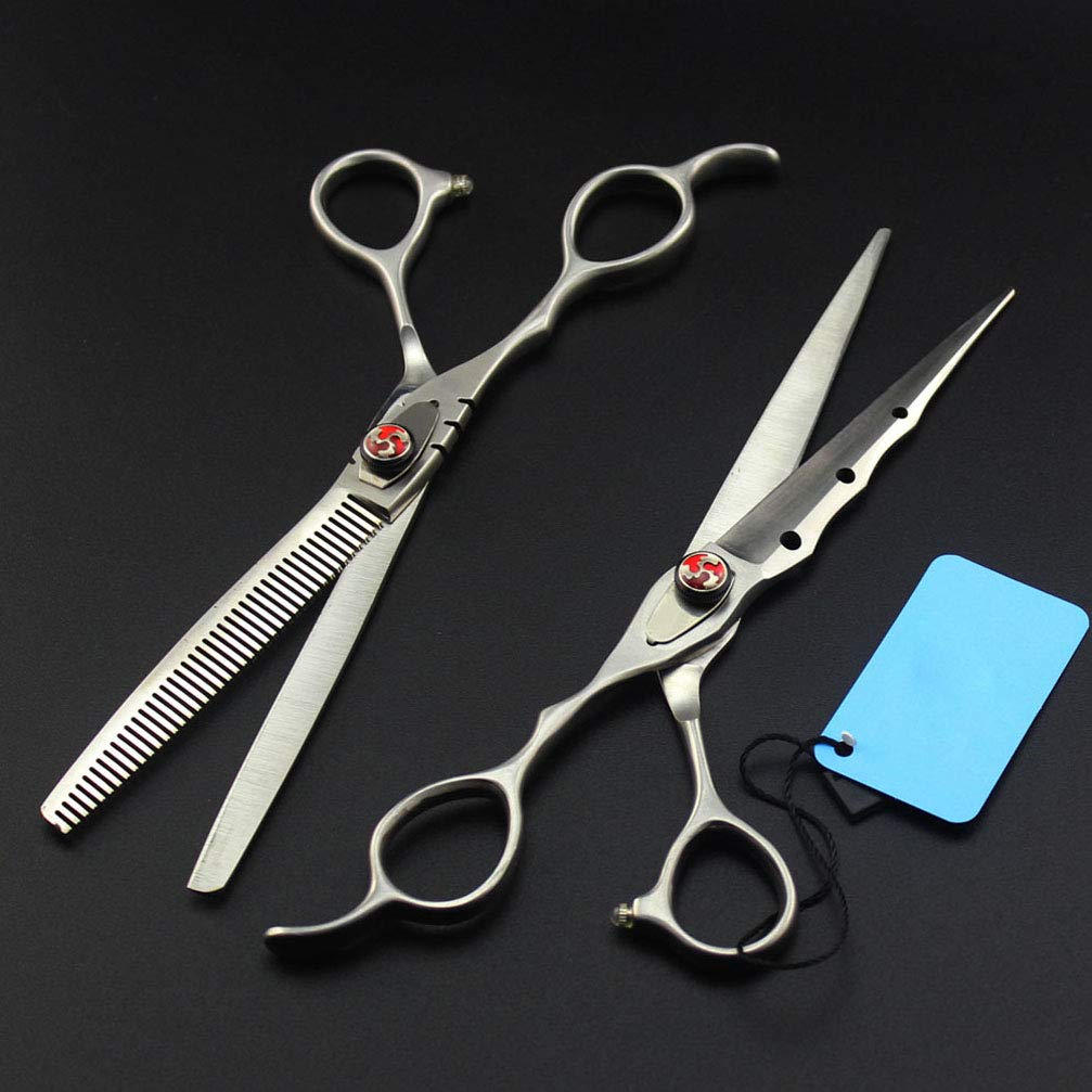 Forbici da Parrucchiere Professionali da 7 Pollici per Mancini, Forbici da Taglio per Capelli, Forbici da Barbiere Professionali, Set da Salone per Sfoltire I Capelli, 7 Pollici