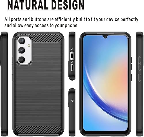 Miniatura 3 de Folmeikat Funda para Samsung Galaxy A34 5G, con protector de pantalla, absorción de golpes, flexible de goma TPU protectora para A34 5G 2023 de 6.6