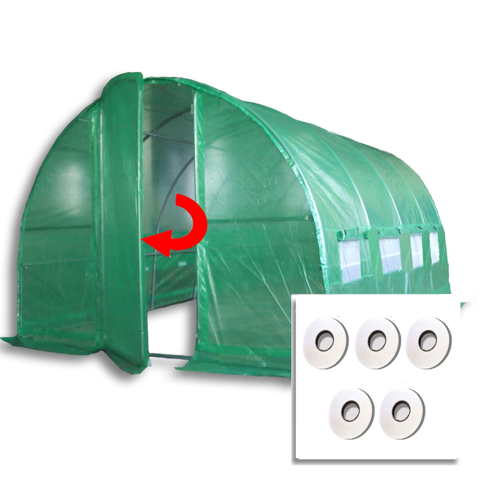 4m X 3m Polytunnel Hotspot Tape Kit "Strongest In It's Class" A Fully Galvanised Structure With More Diagonal & Roof Bracing Than All Others. Metal - View #9